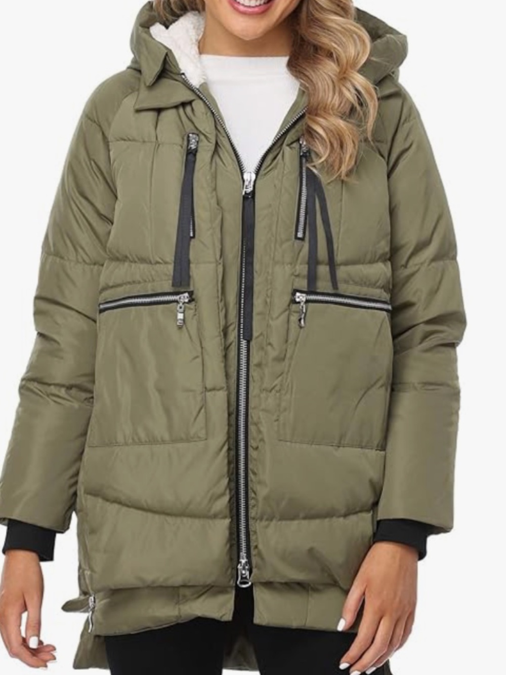 NWT (S) Women's Army Green Winter Down Coat